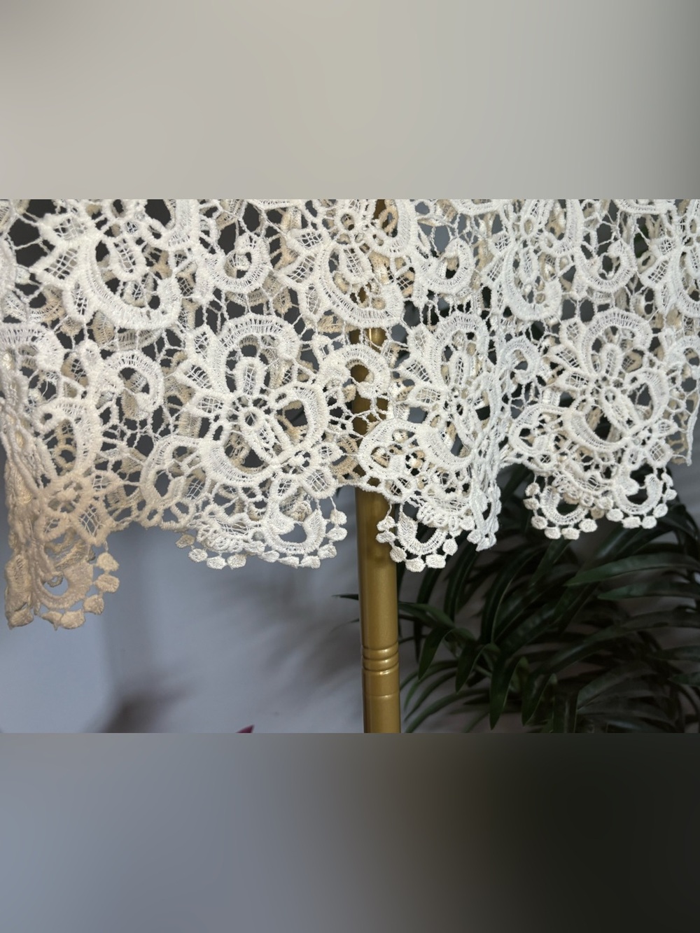 fab'rik Cream Crochet Lace Midi Skirt - Picture 8 of 16